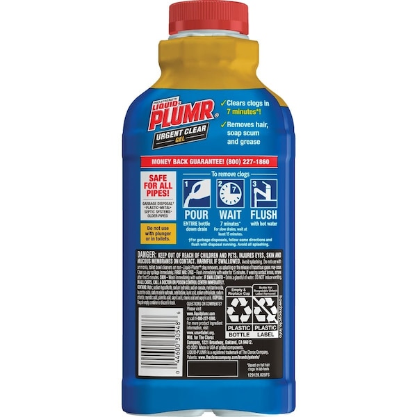 Liquid-Plumr Liquid Plumr Urgent Clear 17 Oz. Pro-Strength Liquid Drain Cleaner 30548 - main