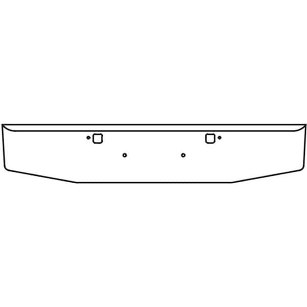 Ilc Replacement For Kenworth W990 Year 2020 16 In Chrome Standard Rolled End Bumper 7 Gauge Wtow Holes WZ-EE0R-T - main