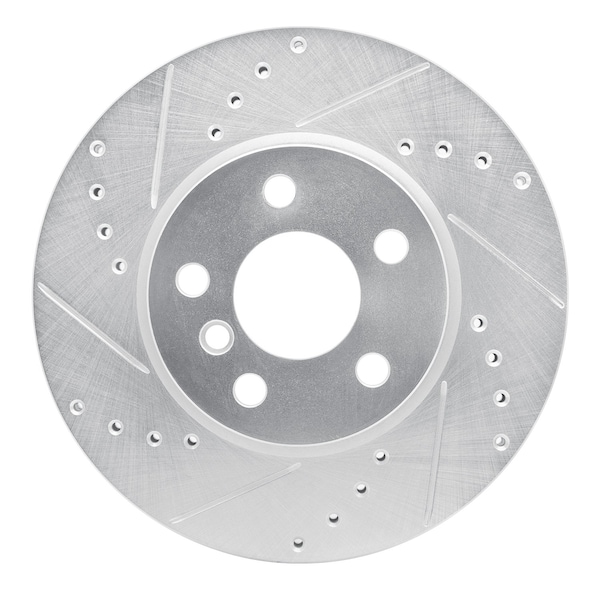 Dynamic Friction Co DFC Brake Rotor - Drilled and Slotted - Silver 631-32015L - main