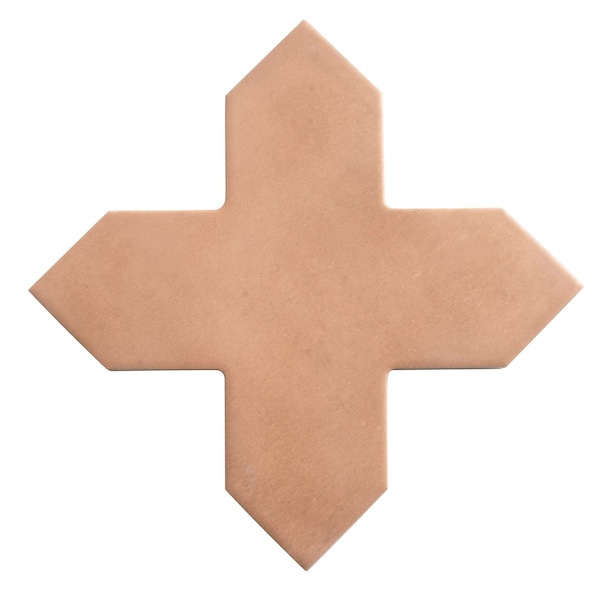 Apollo Tile Seville 5 x 5 in. Matte Terracotta Porcelain Cross Wall and Floor Tile 5.31 sq ft/case, 34PK TNG88CRCOTA - main
