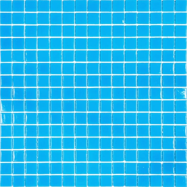 Apollo Tile Dune 12 in. x 12 in. Glossy Pacific Blue Glass Mosaic Wall and Floor Tile 20 sq. ft./case, 20PK APLSA88BL503A - main