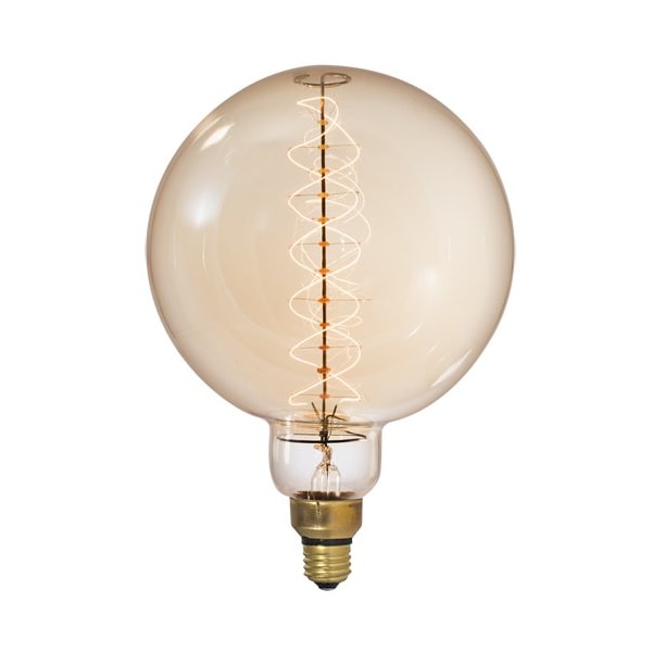 Bulbrite Grand Nostalgic 60W Dimmable Globe Incandescent Light Bulb, Medium E26 Base, 2200K, Antique Glass 137401 - main