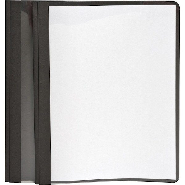 Tops Business Forms Oxford, Clear Front Report Cover, 3 Fasteners, Letter, 1/2in Capacity, Black, 25PK 55806 - main
