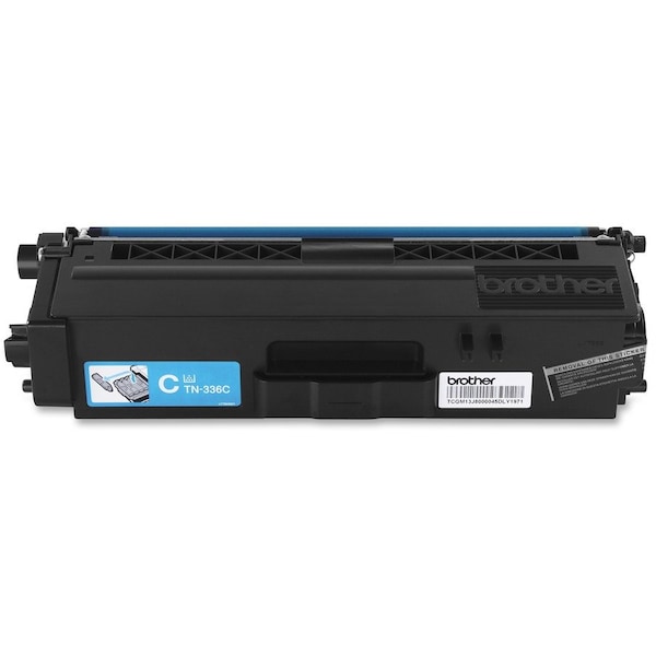 Brother Brother Genuine TN336C High Yield Cyan Toner Cartridge - Laser - High Yield - 3500 Pages - Cyan - 1 Each TN336C - main