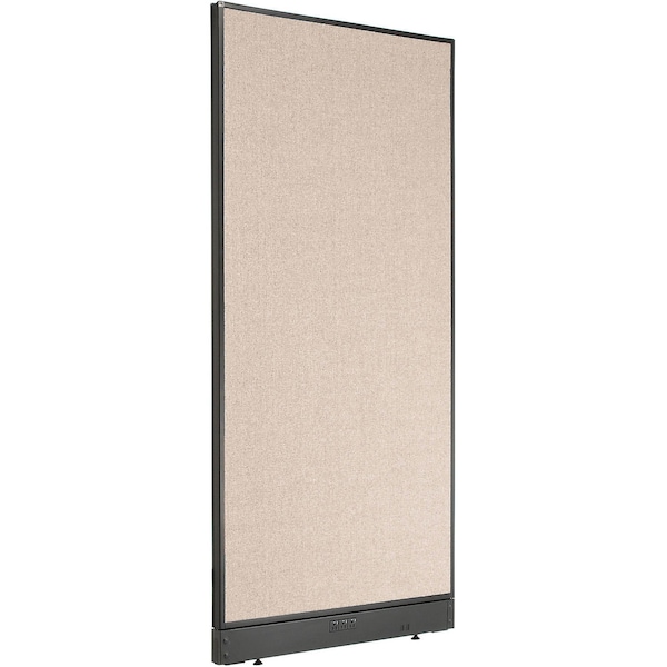 Global Industrial Interion Electric Office Partition Panel, 36-1/4"W x 76"H, Tan 238636ETN - main