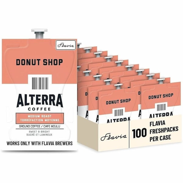 Flavia Coffee Flavia Pouches, Donut Shop, Pouch, 0.28 oz, 100 PK 48019 - main