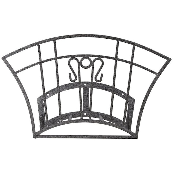 Landscapers Select Hose Hanger, 250 ft Capacity, Steel, Hammertone Black, Powder-Coated, Wall Mounting HH003 - main