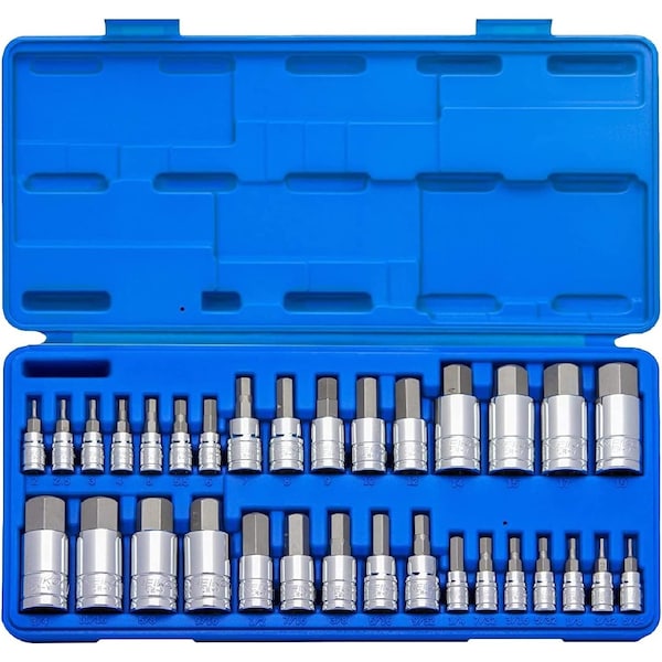 Neiko Hex Bit Socket Set, SAE and Metric, S2 Steel 10288A - main