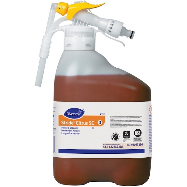 Diversey Neutral Cleaner, Bottle, 5 L, Citrus 93063390 - main