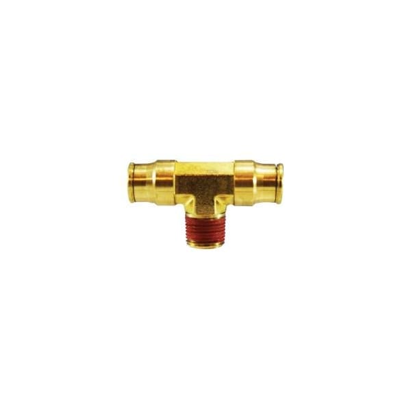 First Fitting & Fastener 3/8 X 1/8 MPT MALE BRANCH TEE BRASS PUSH-IN FITTING 20117MID - main