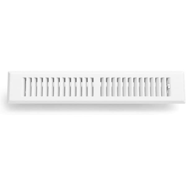 Sierra Grates 2 in. H X 14 in. W 2-Way 45 Degree Louvered, Steel, White Floor Register TWF214-WHT - main