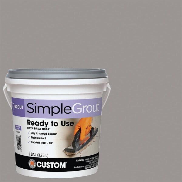 Custom Building Products Simplegrout Gallon Delorean Gray Pre-Mixed Sanded Tile Grout PMG1651-2 - main