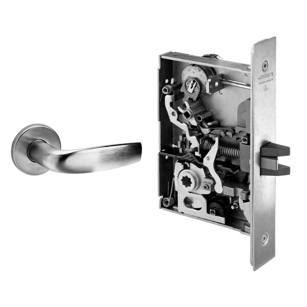 Corbin Russwin Passage or Closet Mortise Lock, CS Lever, A Rose, Bright Chrome ML2010 CSA 625 - main