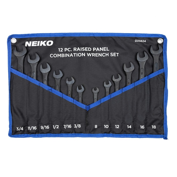 Neiko Combination Wrench Set, Raised Panel, Metric and SAE 03582A - main