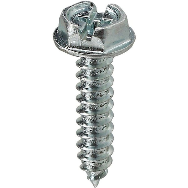 Dottie Sheet Metal Screw, #8 x 1-1/2 in, Zinc Plated Steel Flange Hex Head 100 PK HWSMS8112 - main