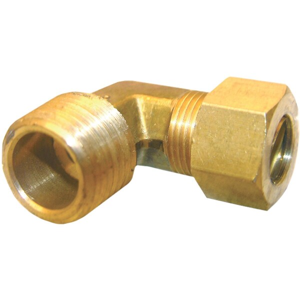 Westlake Pipe & Fittings 1/2 Cx1/2'' MPT 90 Deg. Compression Brass Elbow, 1/4 Bend 17-6949 - main