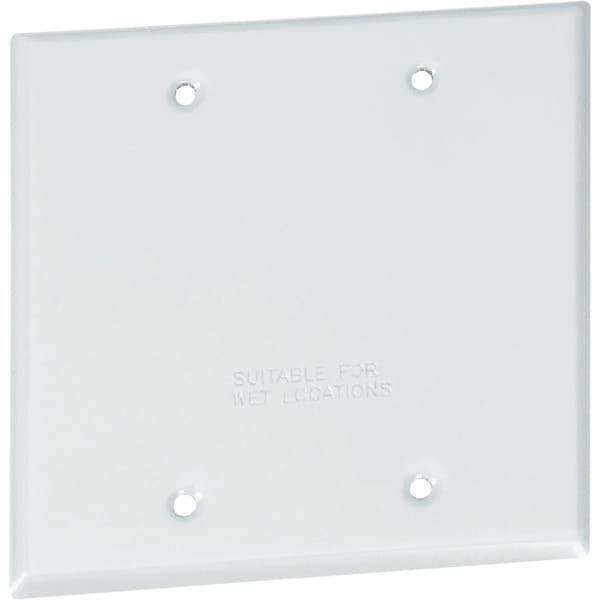 Southwire Double Gang White Weatherproof Blank Cover WC2BW-UPC - main