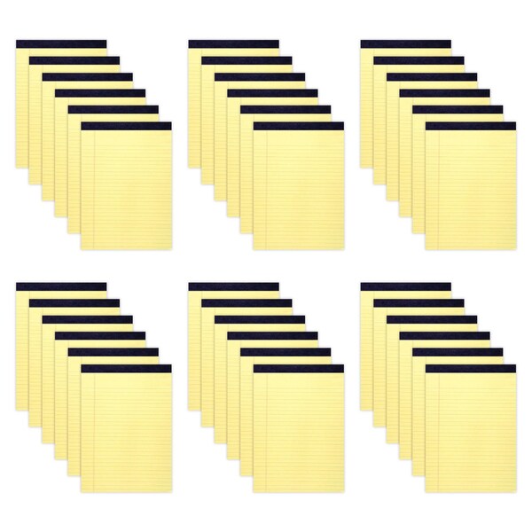 Roaring Spring Case of Canary Legal Pads, 8.5"x11.75", 50 sheets of Paper/Pad, stapled and taped, Micro-Perforated, PK36 74764cs - main