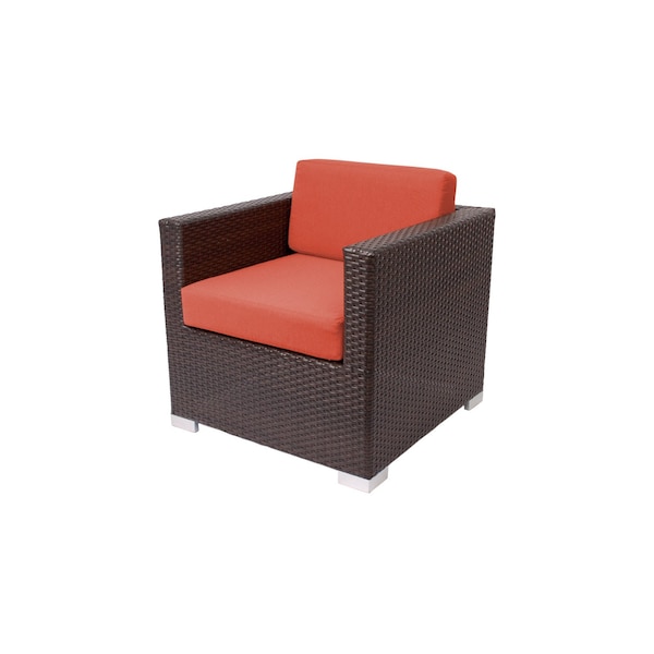 Bfm Seating Aruba Wicker Arm Chair with Sunbrella Cushions PH5102JV-57013 - main