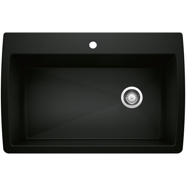 Blanco Diamond Super Single Dual Mount, Coal Black 442917 - main
