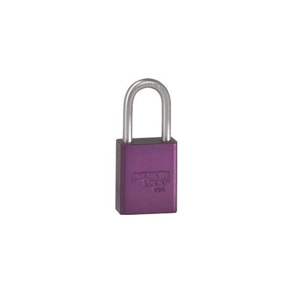 Master Lock Co Safety Padlock 1-1/2in Shackle Purple Keyed Different A1106KD PRP - main