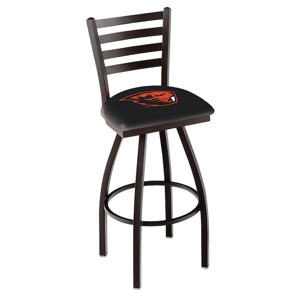 Holland Bar Stool Co 36" Blk Wrinkle Oregon State Swivel Bar Stool, Ladder Back L01436OregSt - main