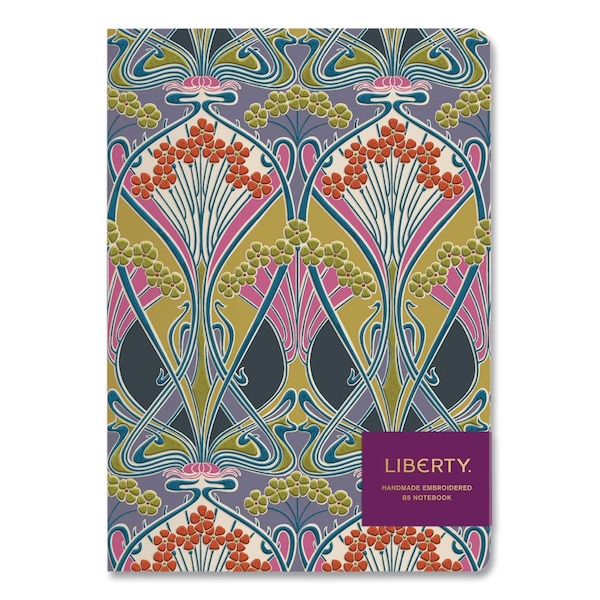 Chronicle Books Liberty London Embroidered Cover Journal, Ianthe Bloom Artwork, Medium/College Rule, 50 10x7 Sheets 9780735376861 - main