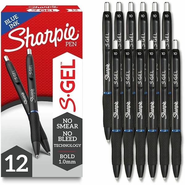 Sharpie S-Gel Pen, Bold 1.0mm, Blue, PK12 2096187 - main