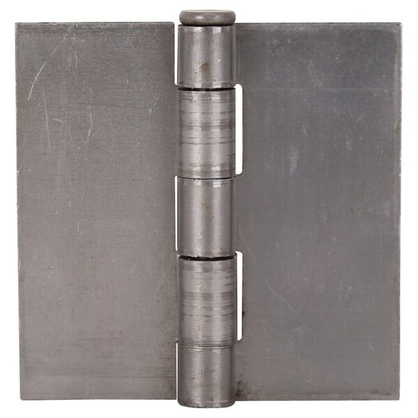 Prosource Door Hinge, 3-1/2 in W Door Leaf, 3-1/2 in H Door Leaf, 2.2 mm Thick Door Leaf, Steel, Plain Steel LR-020-PS - main