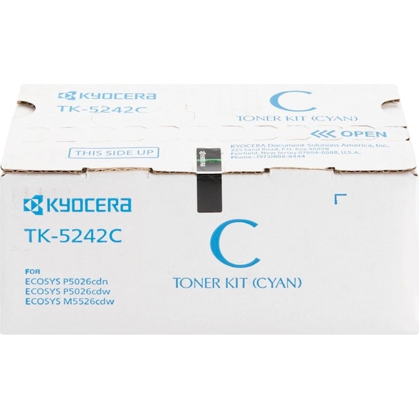 Kyocera Cyan Toner Cartridge, 3,000 Yield TK-5242C - main