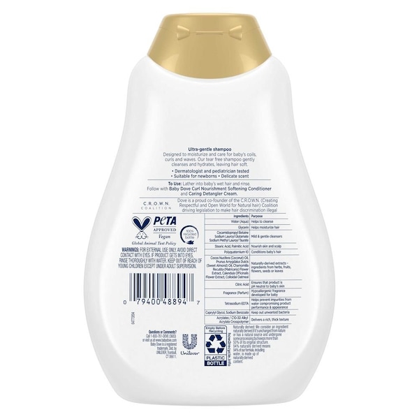 Baby Dove Textured Hair Care Curl Nourishment Baby Shampoo, 13 Ounce, 4PK 68663095 - main