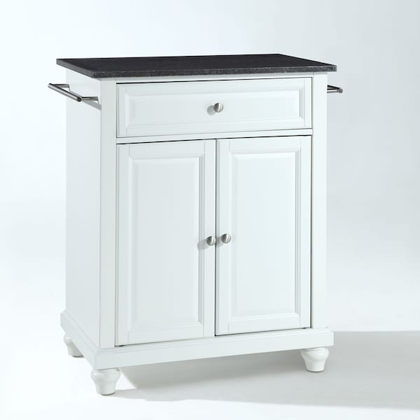 Crosley Cambridge Granite Top Portable Kitchen Island/Cart KF30024DWH - main
