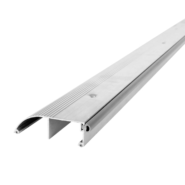 M-D Building Products 3-3/8 in. x 1 in. x 36 in. Silver Aluminum and Vinyl High-Profile Outswing Door Threshold 08631 - main