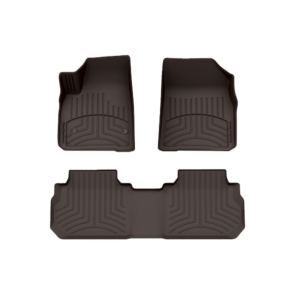 Weathertech Cocoa, Front and Rear FloorLiner HP 47955-1-2IM - main
