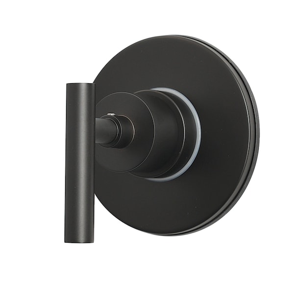 Kingston Brass Single-Handle Three-Way Diverter Valve with Round Trim Kit, Matte Black KS3030CML - main