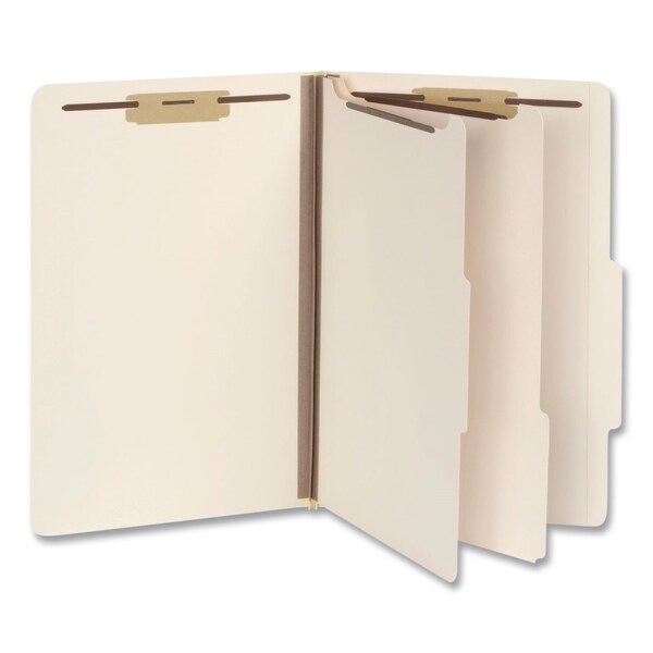 Pendaflex HD Pressboard Folder, 2/5-Cut Tab, Expands 2", 2 Dividers, 6 Fasteners, Legal, Manila, 10PK 1006955 - main