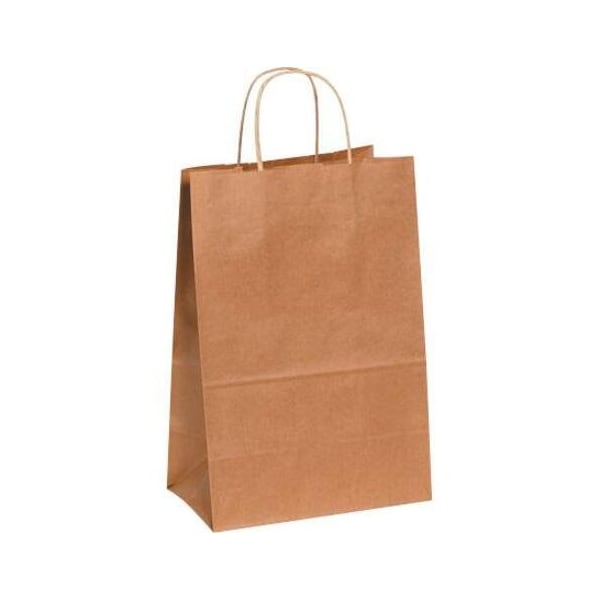 Partners Brand Paper Shopping Bags, 13" x 7" x 17", Kraft, PK250 BGS106K - main