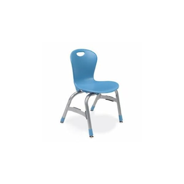 Virco ZUMA Series 13" Classroom Chair, Kindergarten - 1st Grade with Nylon Glides - Cobalt Blue ZU413 - main