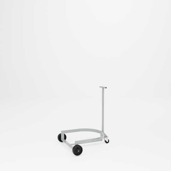 Pucel Low Drum Dolly Truck, Hinged Handle, 28 in W x 33 in H, Black LBR-909H - main