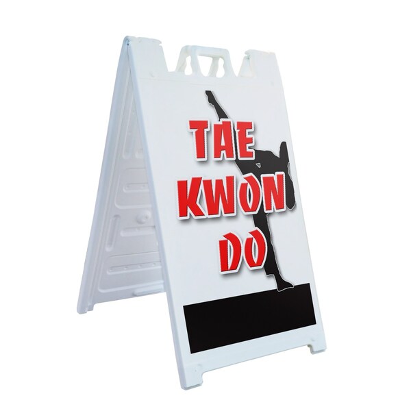 Signmission Tae Kwon Do, A-Frame & 2 Decals Installed, Heavy-Duty Plastic Frame SBHD-D-2436-Tae Kwon Do - main