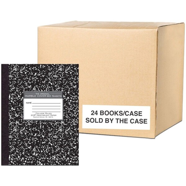 Roaring Spring Paper Products Hard Cover Marble Comp Book, 24PK 77461 - main