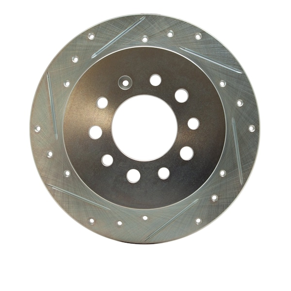 Dynamic Friction Co DFC Brake Rotor - Drilled and Slotted - Silver 631-03025L - main