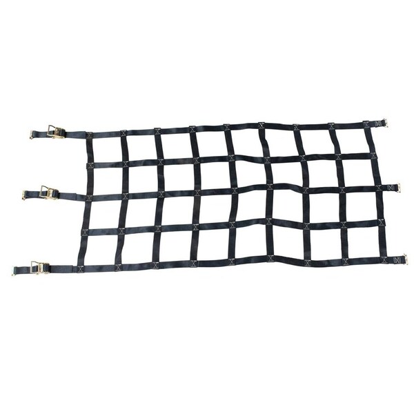 Mytee Products Cargo Net for Pickup Truck with Ratchets & E-Track Fittings (82 inx82 in/8 inx8 in Hole) CN8282ETK-R - main