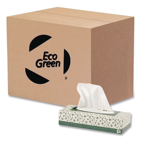 Eco Green 2 Ply Facial Tissue, 150 Sheets, 20 PK EF150 - main
