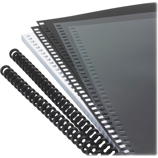 Acco GBC Instant Report Kit, 5/6" Spine, Clear/Black 2515665 - main