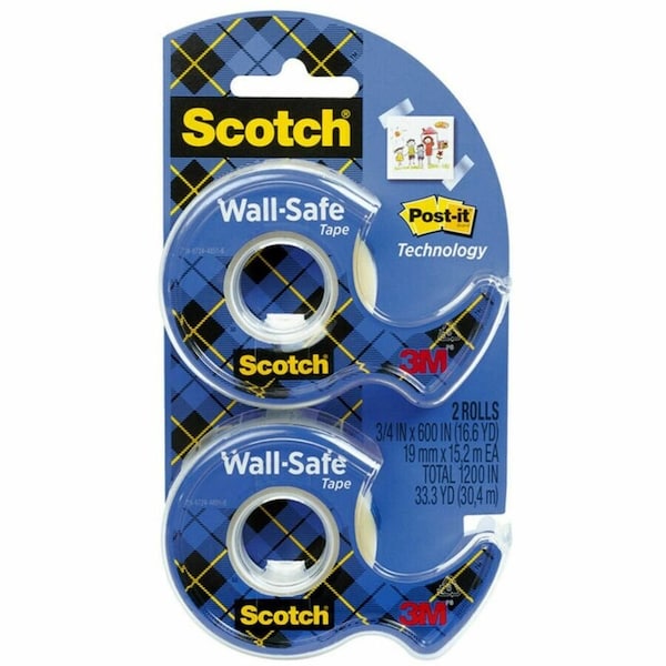 Scotch WallSafe Tape, Translucent, 2PK MMM183DM2 - main