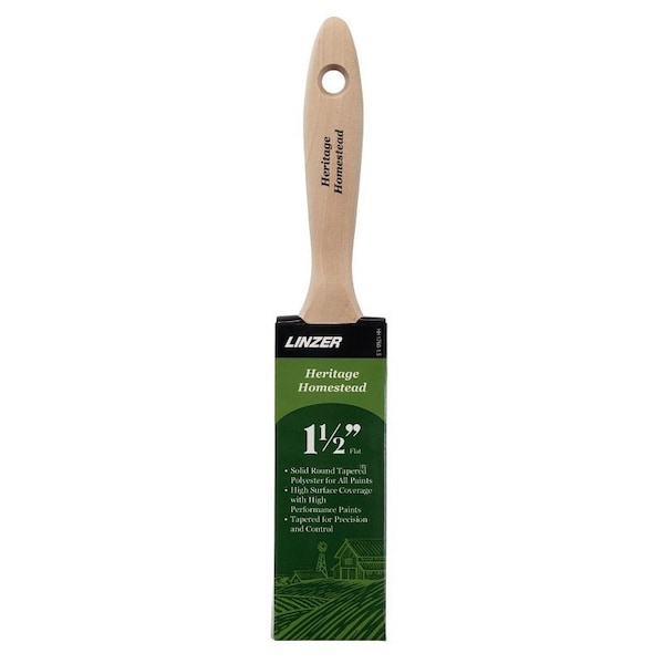 Linzer HH1760-1.5 Varnish/Wall Brush, 1-1/2 in W, 2-1/4 in L Bristle, Polyester Bristle HH 1760 0150 - main