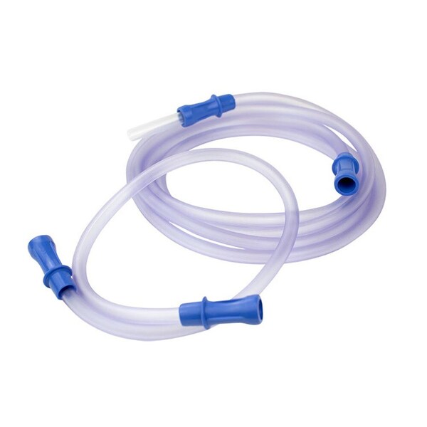 Dynarex Suction Connection Tubing w/ Male Connector, Non-Conductive, 3/16"x12' Tube, 20PK 32106 - main