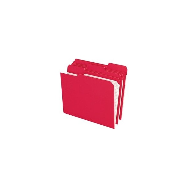 Pendaflex FOLDER, LTR, DBL, 11PT, 1/3, RED, 100PK R15213RED - main