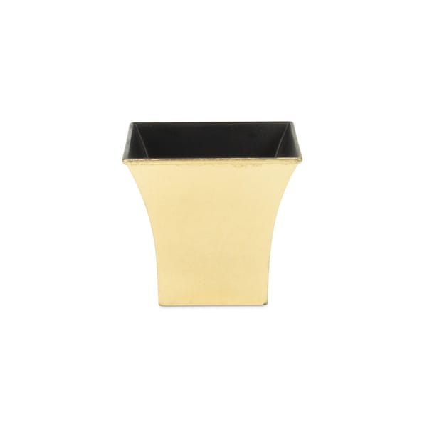 Homeroots 5in Gold Recycled Plastic Indoor Outdoor Square Pot Planter 488325 - main